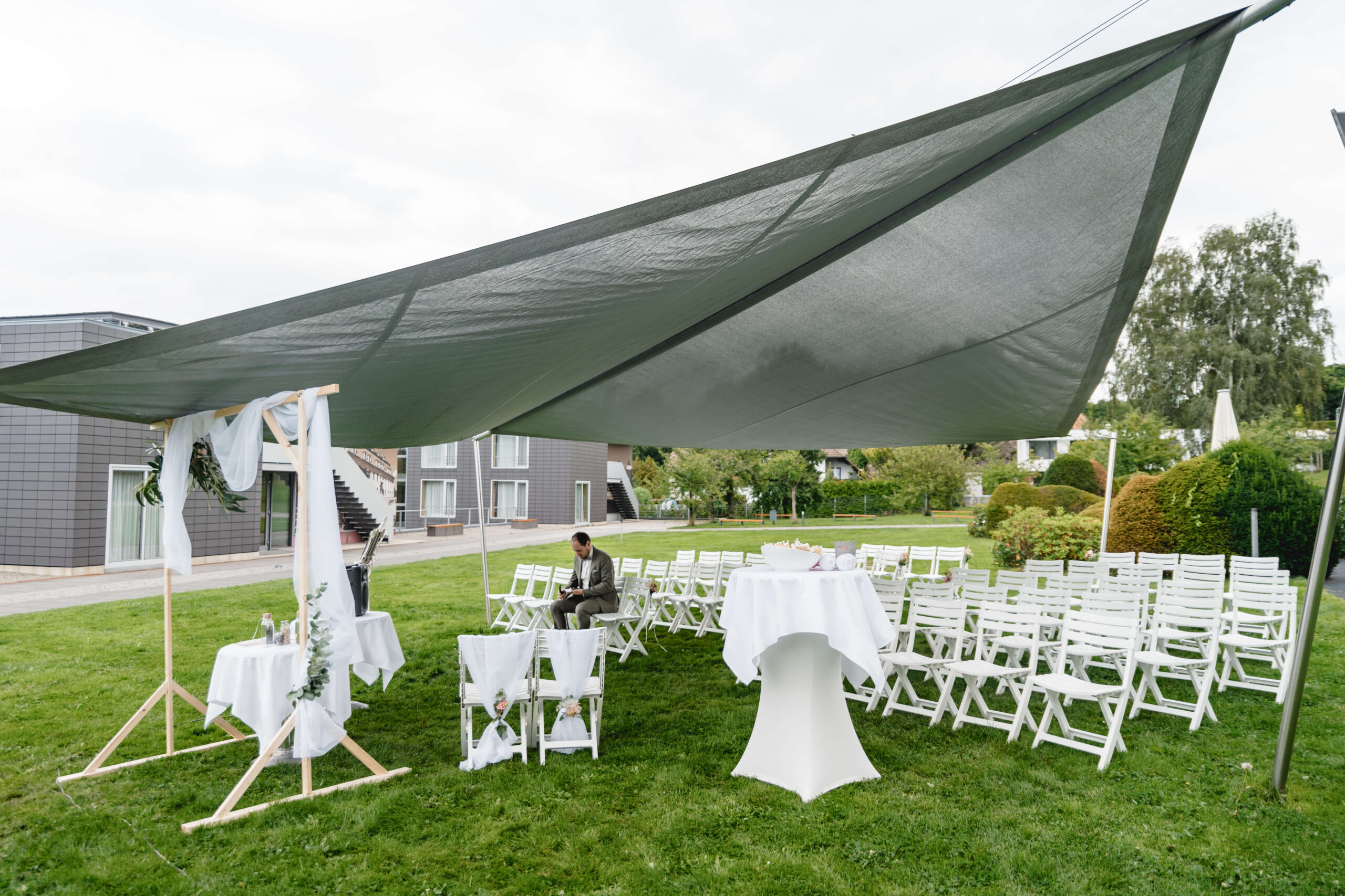Sektempfang Hochzeit im Hotel Schlosspark Lichtenwalde
