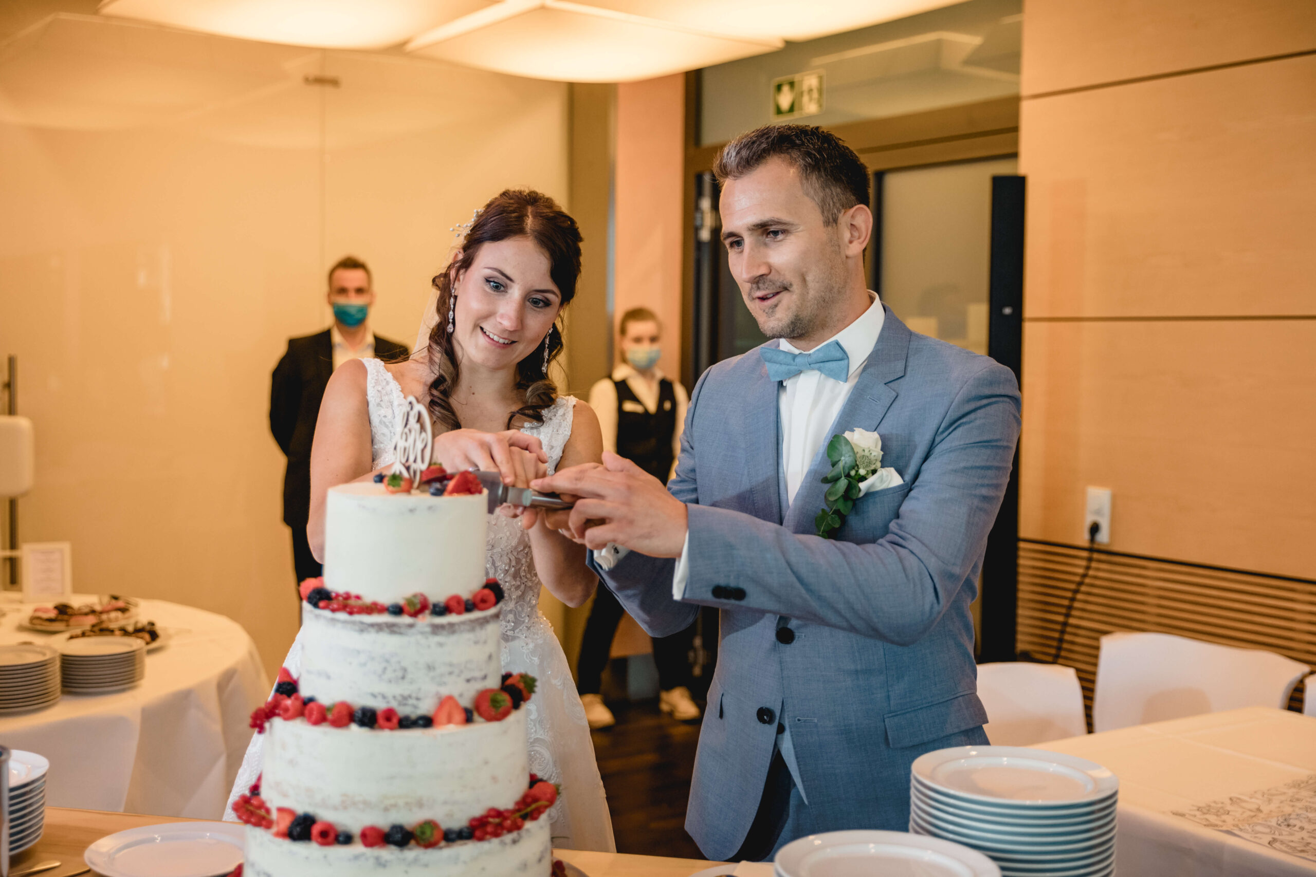 Kaffeetrinken zur Hochzeit im Hotel Schlosspark Lichtenwalde
